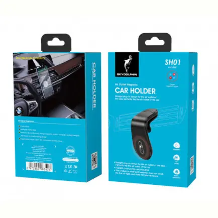 Держатель для смартфона SkyDolphin SH01 Air Outlet Magnetic Holder Black (SDAT-000084)