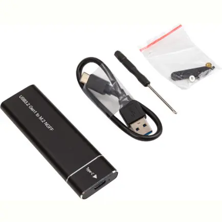 Зовнішня кишеня PowerPlant для SSD M.2 SATA USB3.2 (HC380305)