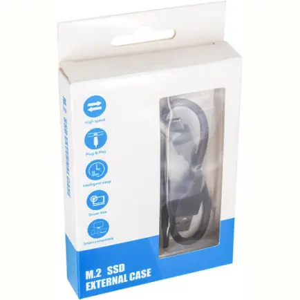 Зовнішня кишеня PowerPlant для SSD M.2 SATA USB3.2 (HC380305)