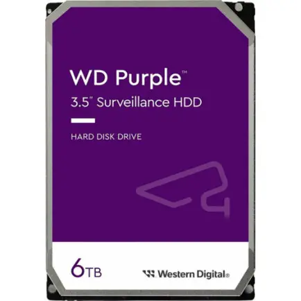 Накопичувач HDD SATA 6.0TB WD Purple 5400rpm 256MB (WD64PURZ)