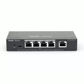 Коммутатор Ruijie Reyee RG-ES205GC-P (4xGE PoE+, 1xGE, max PoE 53W, desktop, steel case, Ruijie Cloud, Web Smart)