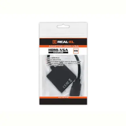 Адаптер REAL-EL HDMI - VGA (M/F)