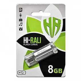 Флеш-накопичувач USB 8GB Hi-Rali Corsair Series Silver (HI-8GBCORSL)