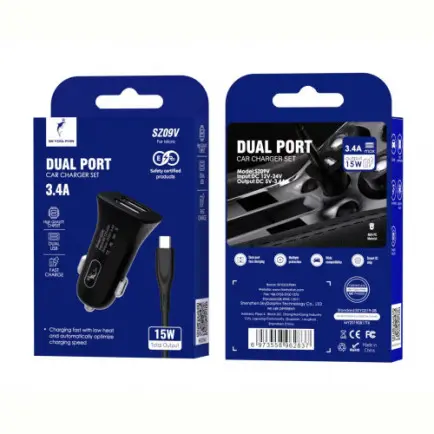 Автомобильное зарядное устройство SkyDolphin SZ09V (2USB, 3.4A)