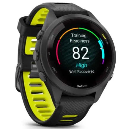 Смарт-часы Garmin Forerunner 265S Black Bezel and Case with Black/Amp Yellow Silicone Band (010-02810-53)
