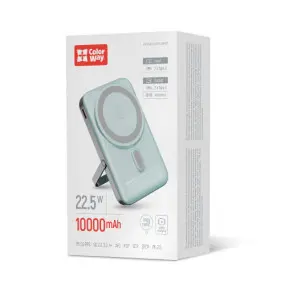 Універсальна мобільна батарея ColorWay 15W MagSafe & Watch Wireless 10000mAh Aquamarine (CW-PB100LPA2MT-WPDD)