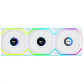 Вентилятор Lian Li Uni Fan SL Wireless LCD 120-3 Reverse White (G99.12RSLLCD1W3W.00)