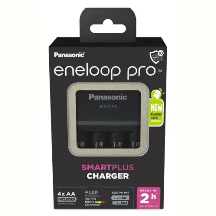 Заряднoe устройство Panasonic Smart-Quick Charger + Eneloop Pro BQ-CC55 AA/HR06 Ni-Mh 2500 mAh BL 4 шт