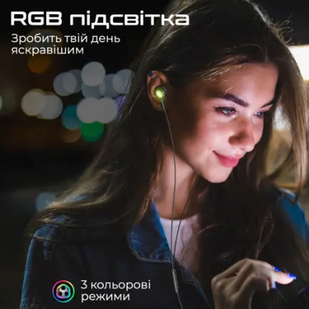 Гарнитура Promate LumiBuds-C Black