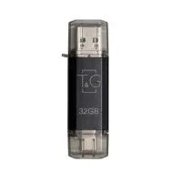 Флеш-накопитель USB 32GB Type-C T&G 009 Star Series Black (TG009TC-32GBK)