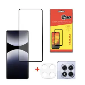 Комплект защитных стекол Dengos для Xiaomi Redmi Note 14 Pro 5G Black Full Glue (DG-TGSCP-12)