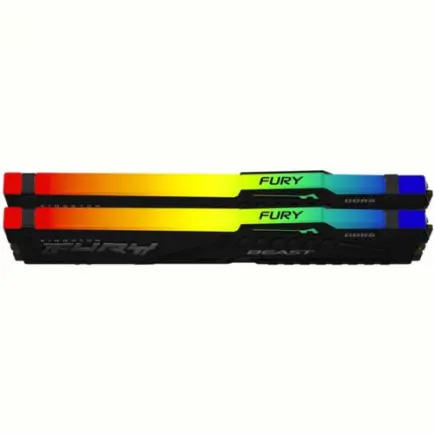 Модуль памяти DDR5 2x32GB/5200 Kingston Fury Beast RGB Black (KF552C40BBAK2-64)