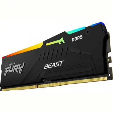 Модуль памяти DDR5 2x32GB/5200 Kingston Fury Beast RGB Black (KF552C40BBAK2-64)
