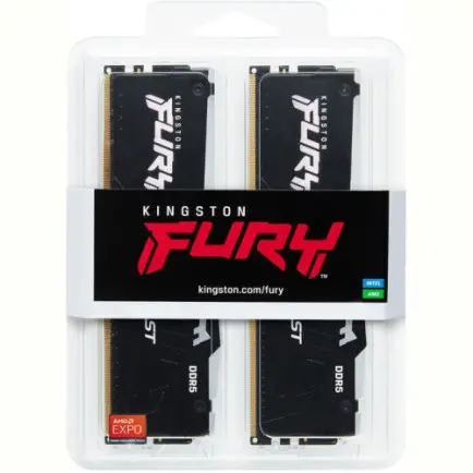 Модуль памяти DDR5 2x32GB/5200 Kingston Fury Beast RGB Black (KF552C40BBAK2-64)