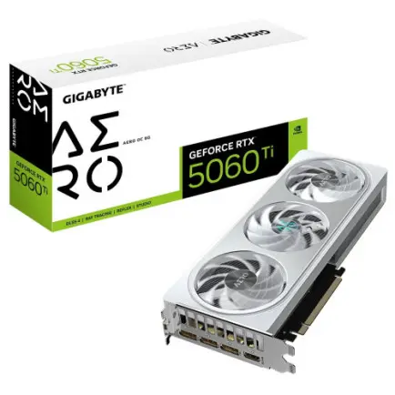 Видеокарта GF RTX 5060 Ti  8GB GDDR7 Aero OC Gigabyte (GV-N506TAERO OC-8GD)