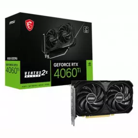 Відеокарта GF RTX 4060 Ti  8GB GDDR6 Ventus 2X Black E1 OC MSI (GeForce RTX 4060 Ti 8G VENTUS 2X BLACK E1 OC)