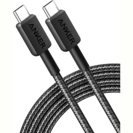 Кабель Anker 322 USB-C - USB-C, 0.9 м, Black (A81F5G11)