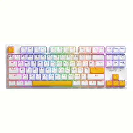 Набор кейкапов Hator PBT Keycaps Autograph Edition Sunny Yellow (HTS-715)