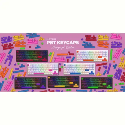 Набор кейкапов Hator PBT Keycaps Autograph Edition Sunny Yellow (HTS-715)