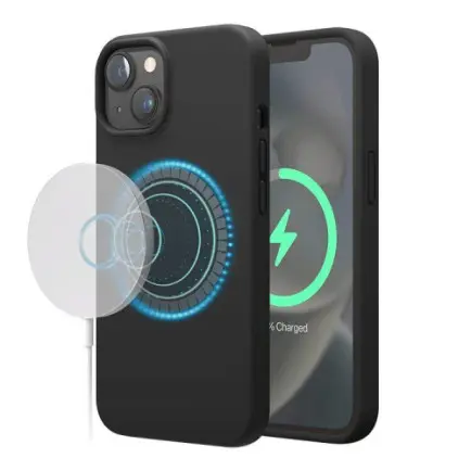 Чeхол-накладка Elago Silicone Case with MagSafe для Apple iPhone 14 Plus Black (ES14MSSC67-BK)
