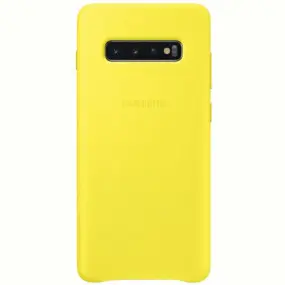 Чохол-накладка Samsung Leather Cover для Samsung Galaxy S10+ SM-G975 Yellow (EF-VG975LYEGRU)