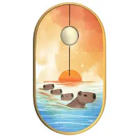Мышь беспроводная 2E MF300 Capybara Sunset Silent WL BT Yellow (2E-MF300WCAPIBAR..