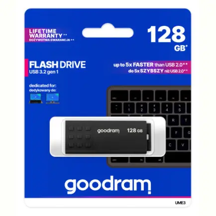 Флеш-накопитель USB3.2 128GB Goodram UME3 Black (UME3-1280K0R11)