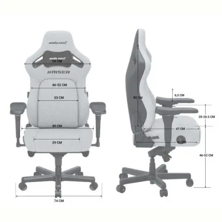 Крісло для геймерів Anda Seat Kaiser 4 Size L Grey (AD12YDDC-L-20-G-CF)