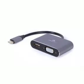 Адаптер Cablexpert USB Type-C - HDMI+VGA (M/F)