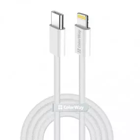 Кабель ColorWay Lightning + USB Type-C (M/M)