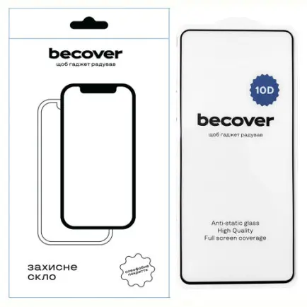 Защитное стекло BeCover для Motorola Moto G45 Black 10D (712716)
