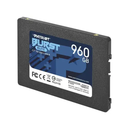 Накопитель SSD  960GB Patriot Burst Elite 2.5" SATAIII TLC (PBE960GS25SSDR)