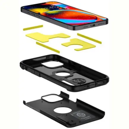 Чeхол-накладка Spigen Tough Armor для Apple iPhone 12 Pro Max Black (ACS01626)
