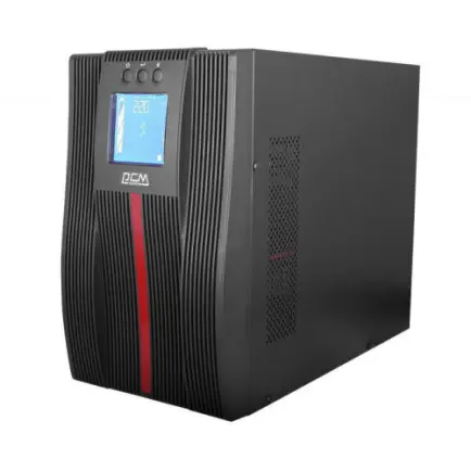 Джерело безперебійного живлення Powercom MAC-2K Schuko, Online, 3 х euro, LCD, RS-232, USB, металл (00230042)