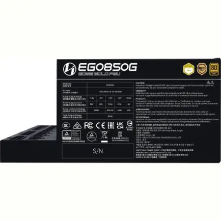 Блок питания Lian Li EDGE850, 80 Plus Gold, Black, EU Cord (G9P.EG0850G.B000.EU)