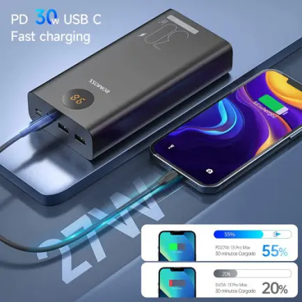 Универсальная мобильная батарея Romoss PEA30 30000mAh 30W Black (PEA30-292-2111H)