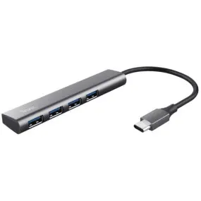 Концентратор Trust Halyx USB Type-C Grey (24948)