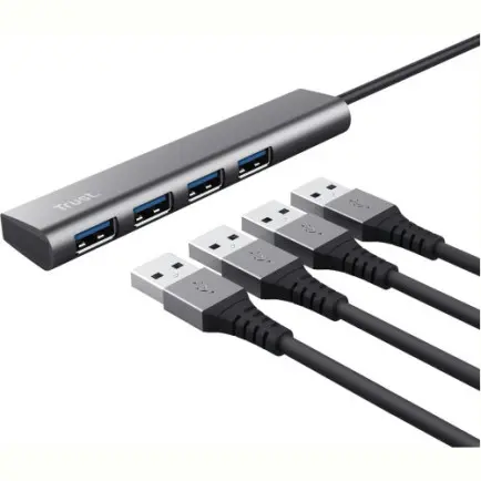 Концентратор Trust Halyx USB Type-C Grey (24948)