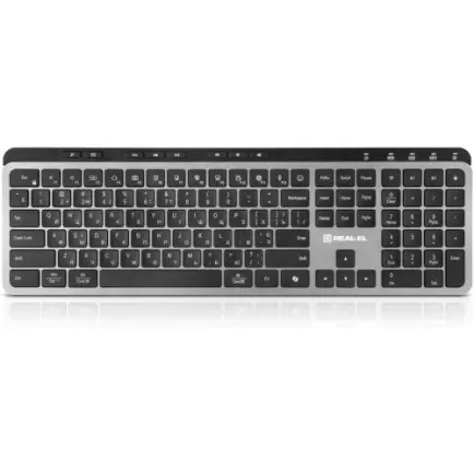 Клавиатура беспроводная REAL-EL RK-737W Black/Grey