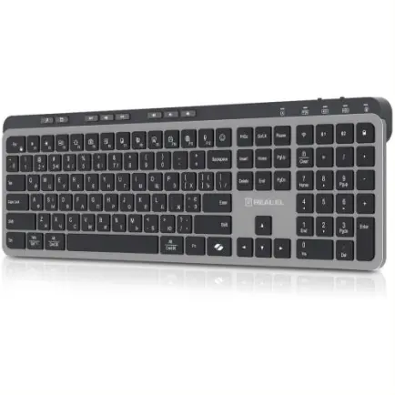 Клавиатура беспроводная REAL-EL RK-737W Black/Grey