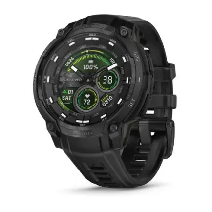 Смарт-годинник Garmin Instinct Crossover AMOLED Tactical Black with Black Silicone (010-03398-42)