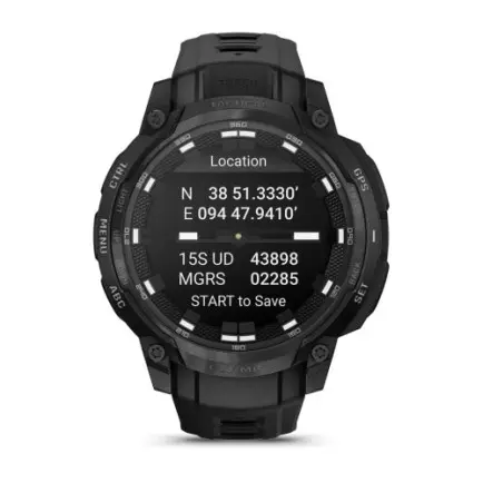 Смарт-годинник Garmin Instinct Crossover AMOLED Tactical Black with Black Silicone (010-03398-42)