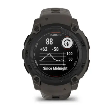 Смарт-годинник Garmin Instinct Crossover AMOLED Tactical Black with Black Silicone (010-03398-42)