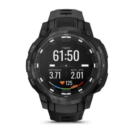 Смарт-годинник Garmin Instinct Crossover AMOLED Tactical Black with Black Silicone (010-03398-42)