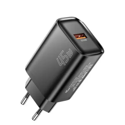 Сетевое зарядное устройство Essager Flash 45W USB-A QC Black (ECT45W-RPB01-Z)
