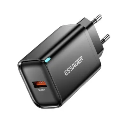 Сетевое зарядное устройство Essager Flash 45W USB-A QC Black (ECT45W-RPB01-Z)