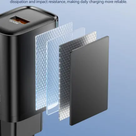 Сетевое зарядное устройство Essager Flash 45W USB-A QC Black (ECT45W-RPB01-Z)
