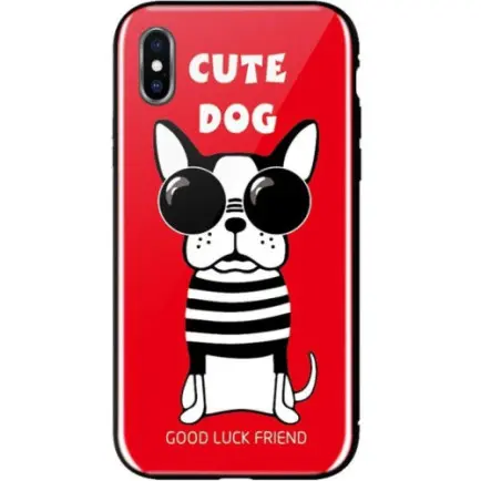 Чехол-накладка WK WPC-087 для Apple iPhone X/XS Cute Dog Red (681920360797)