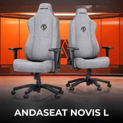 Крісло для геймерів Anda Seat Novis Size L Gray Fabric (AD23-L-01-G-F)