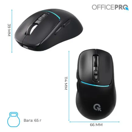 Мышь беспроводная OfficePro M468B Black